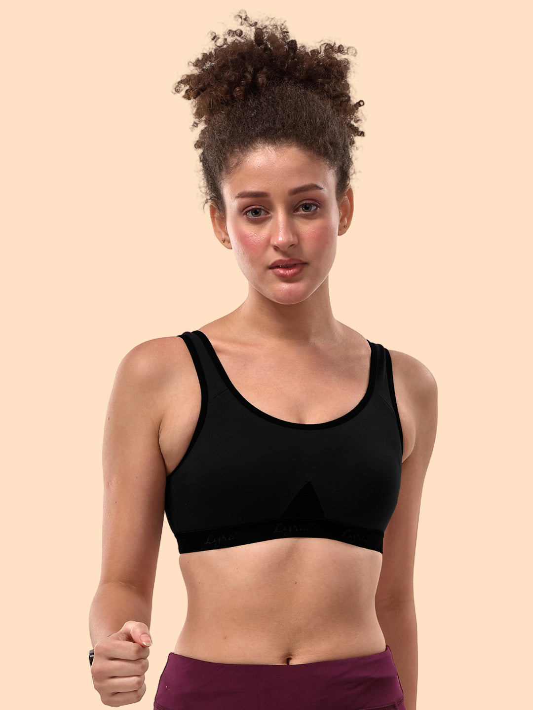 Black Non Padded Sports Bra 531 LYRA