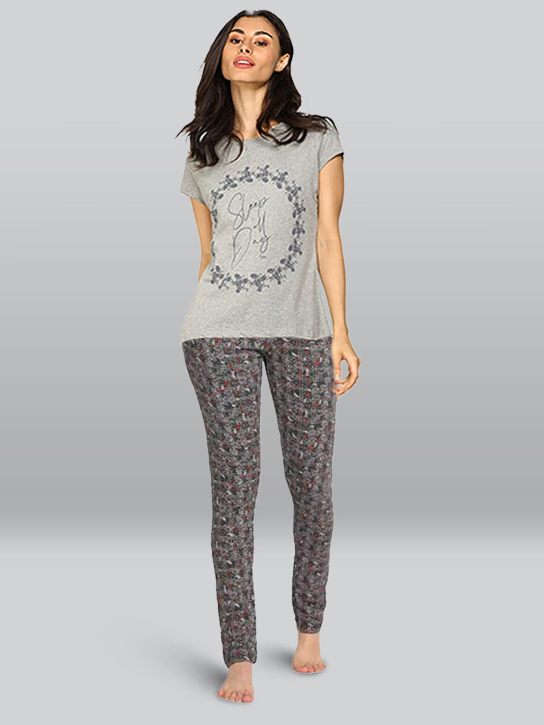 Grey Printed Relax Pyjama #601