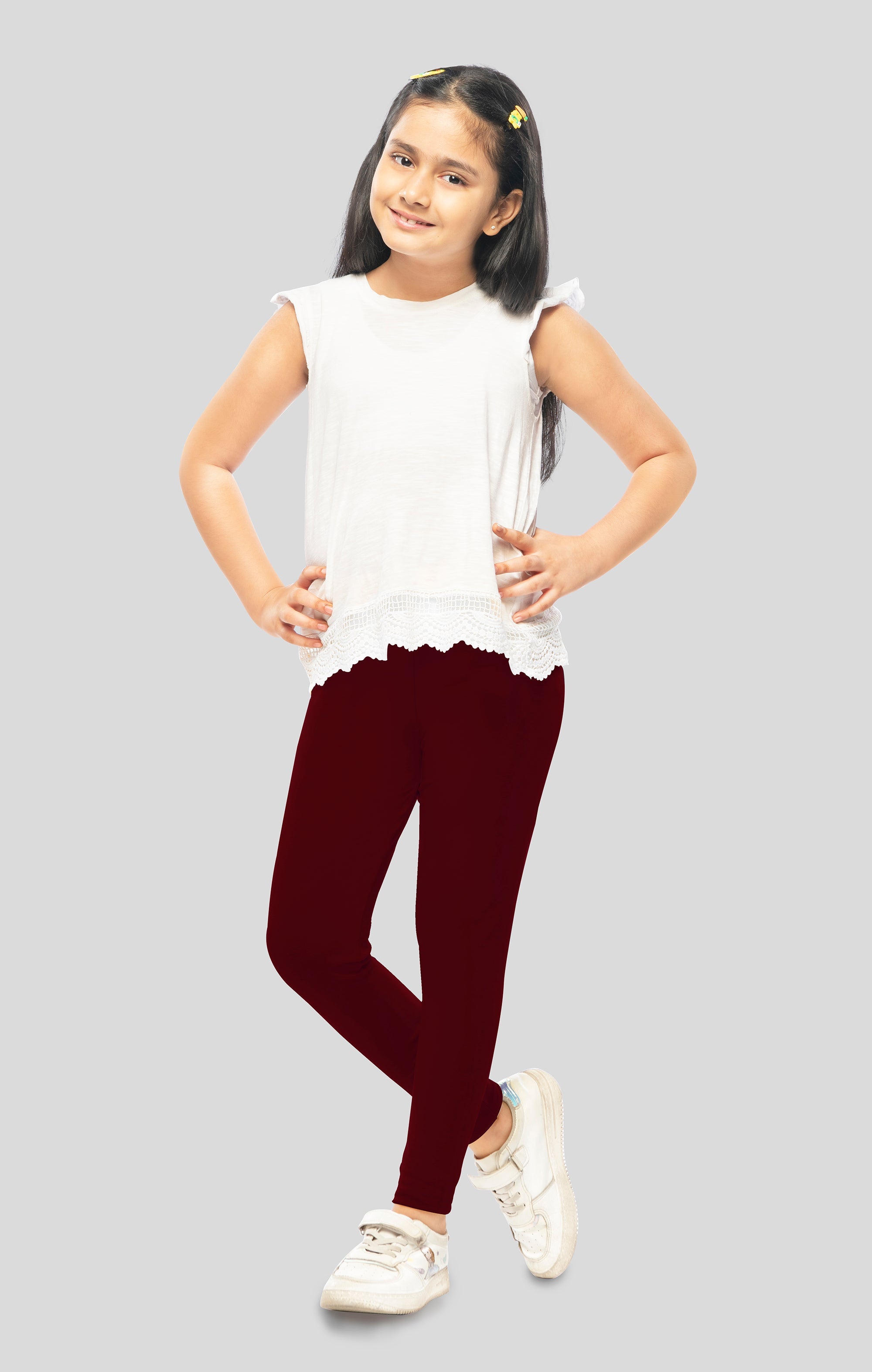 Maroon Kids Leggings – LYRA