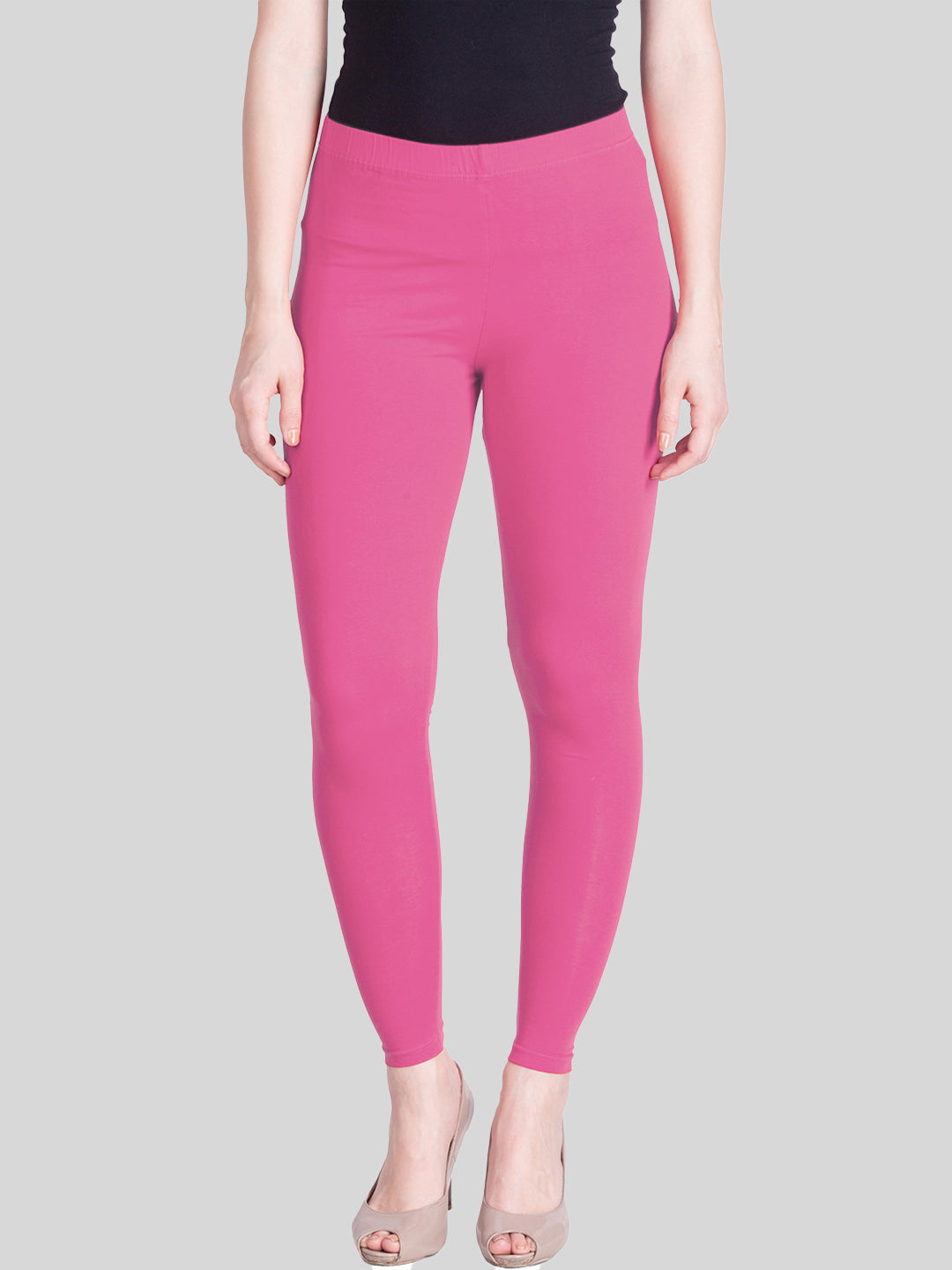 Buy RBX women plain ankle length leggings pink Online