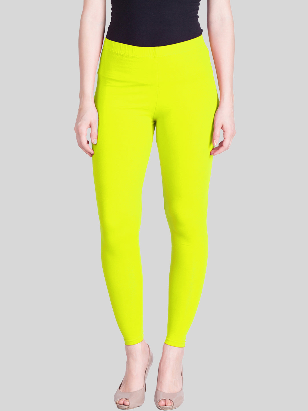 neon yellow girls leggings-Girls Leggings-MYLUXQUEEN