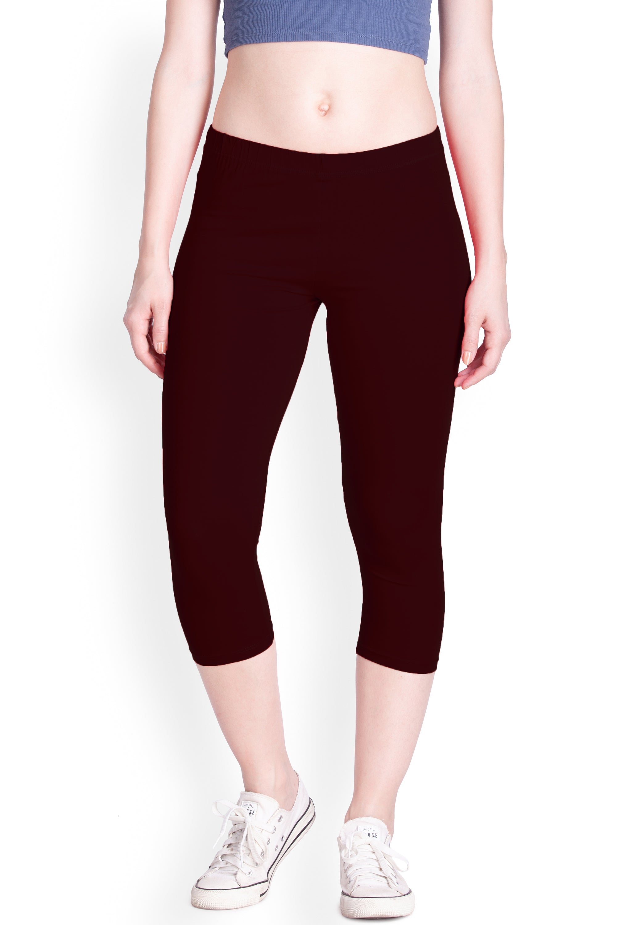 Maroon Capri Leggings – LYRA