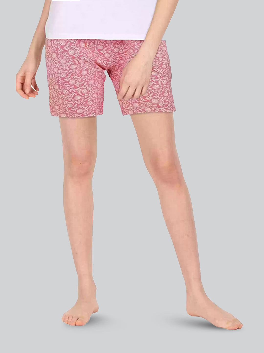 Pink Printed Night Shorts #603