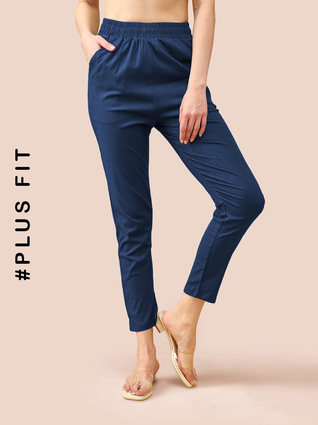 Blue Cotton Pant