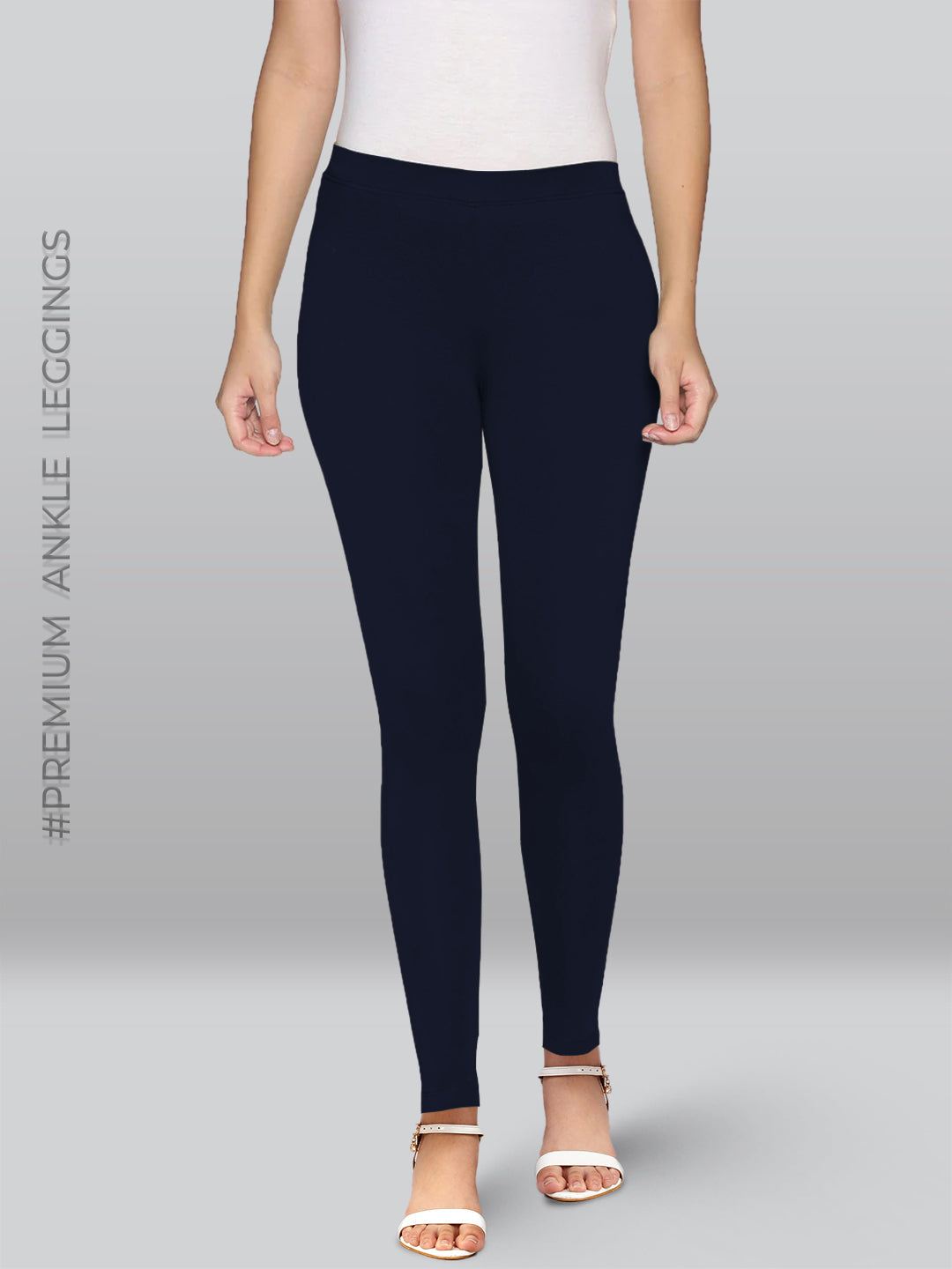 Navy Viscose Ankle Length Leggings