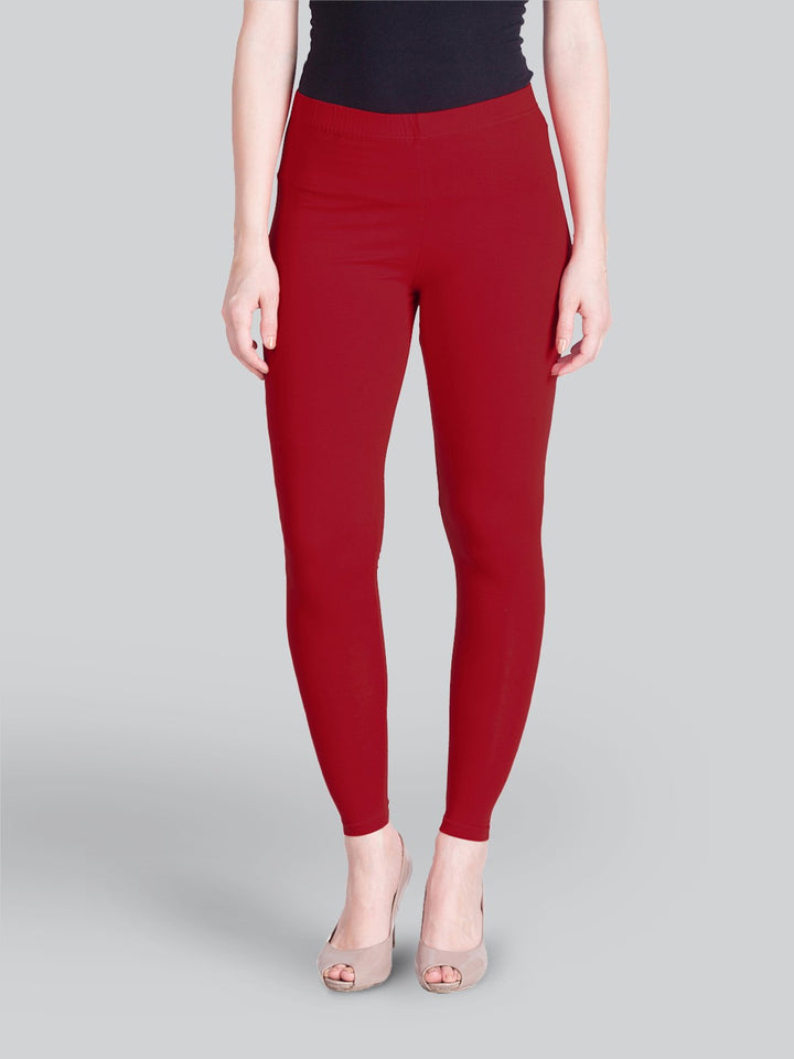 White and Red Ankle Length Leggings Combo Pack LYRA