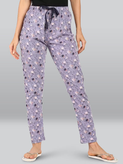 Purple Printed Relax Pyjama #601