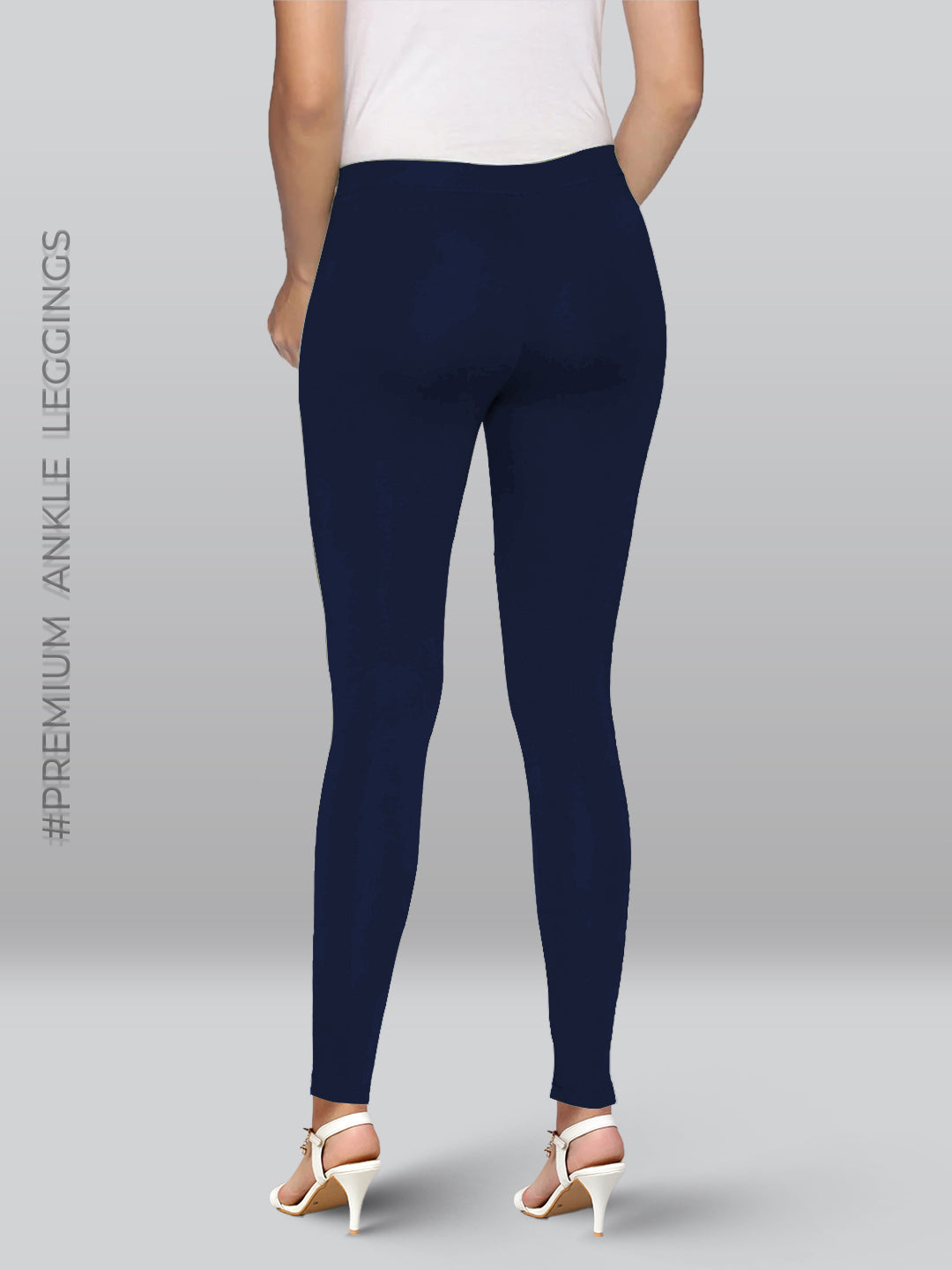 Navy Viscose Ankle Length Leggings