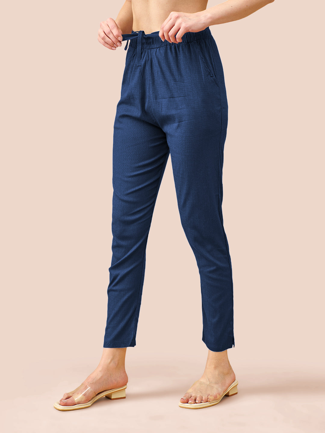 Blue Cotton Pant