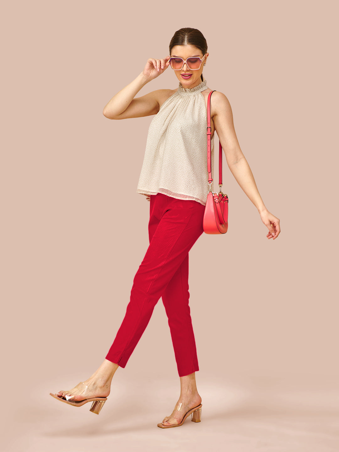 Red Cotton Pant