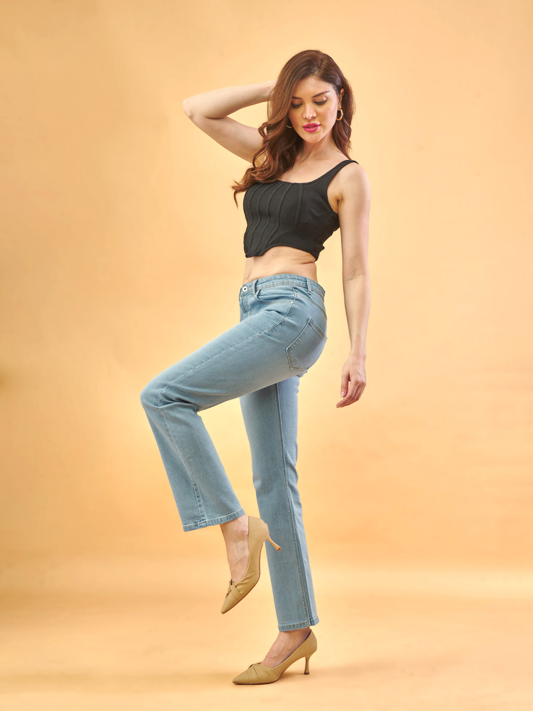 Baggy Jeans For Women | Wide-Leg Sailor Fit | Blue Denim