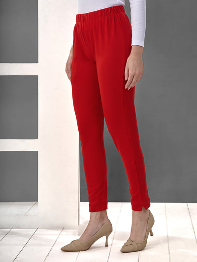 Red Winter Kurti Pant