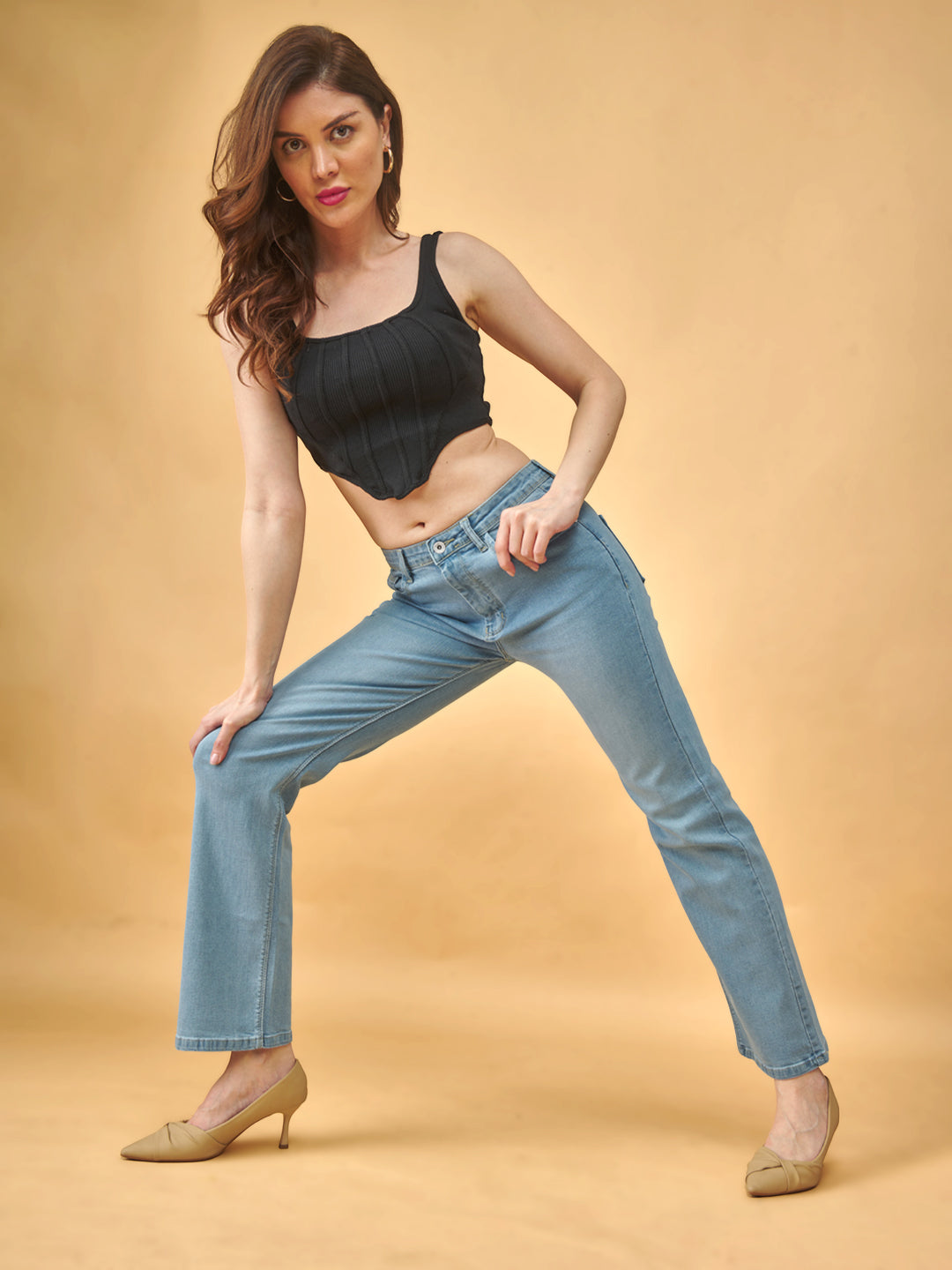 Baggy Jeans For Women | Wide-Leg Sailor Fit | Blue Denim