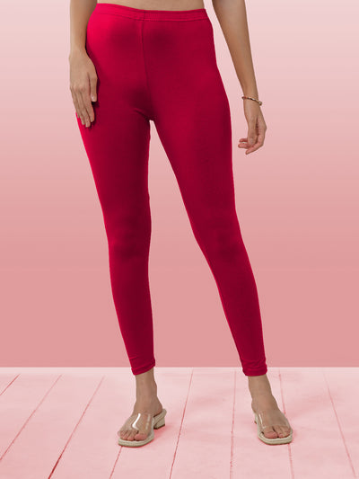 Dark Pink Ankle Length Leggings