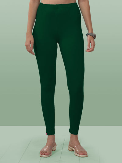 Green Ankle Length Leggings