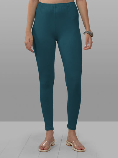 Blue Ankle Length Leggings