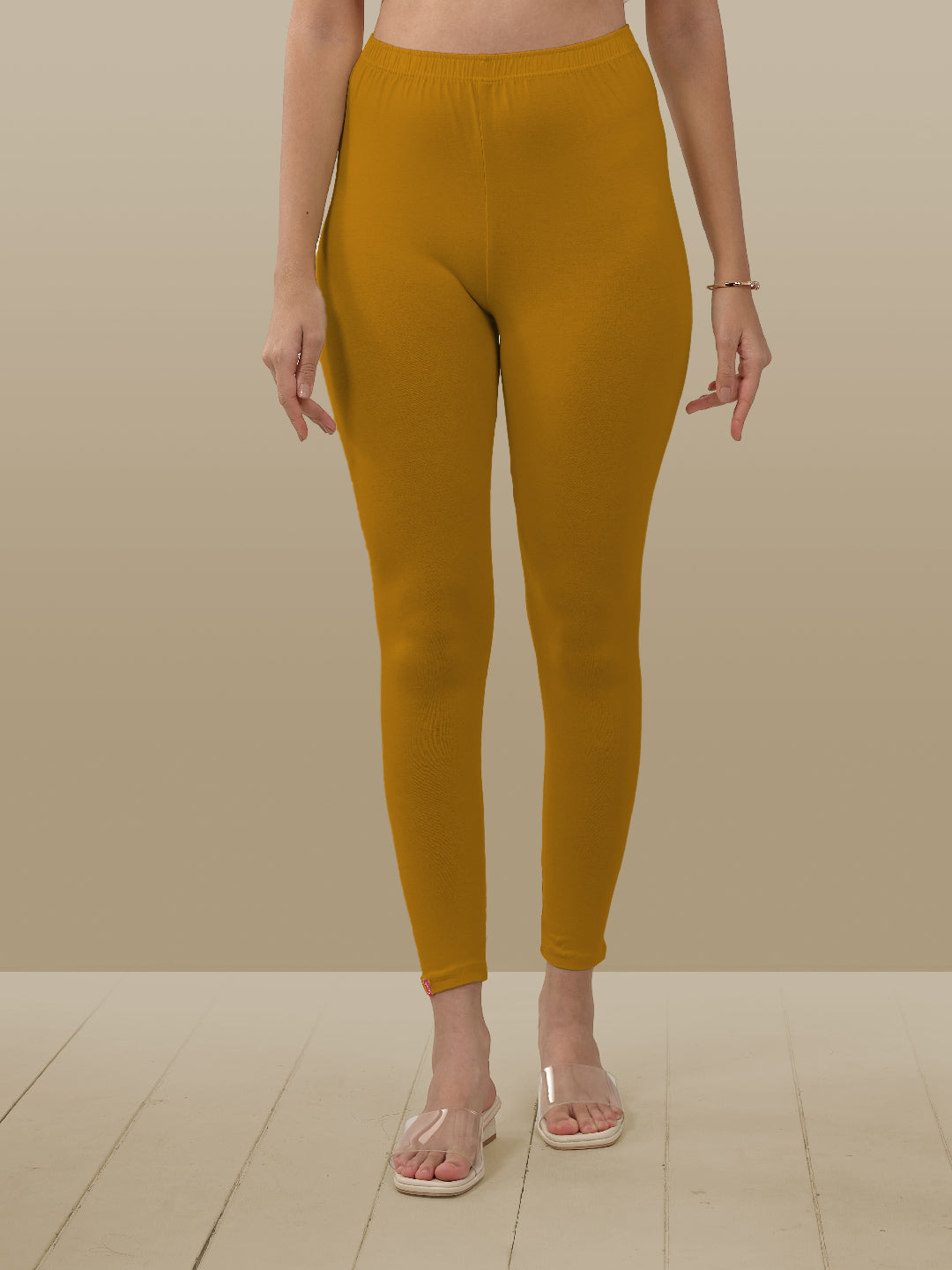 Yellow Ankle Length Leggings