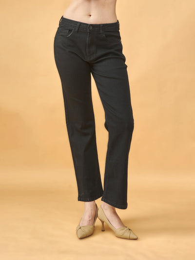 Black Wide-Leg Baggy Sailor Fit Jeans #803