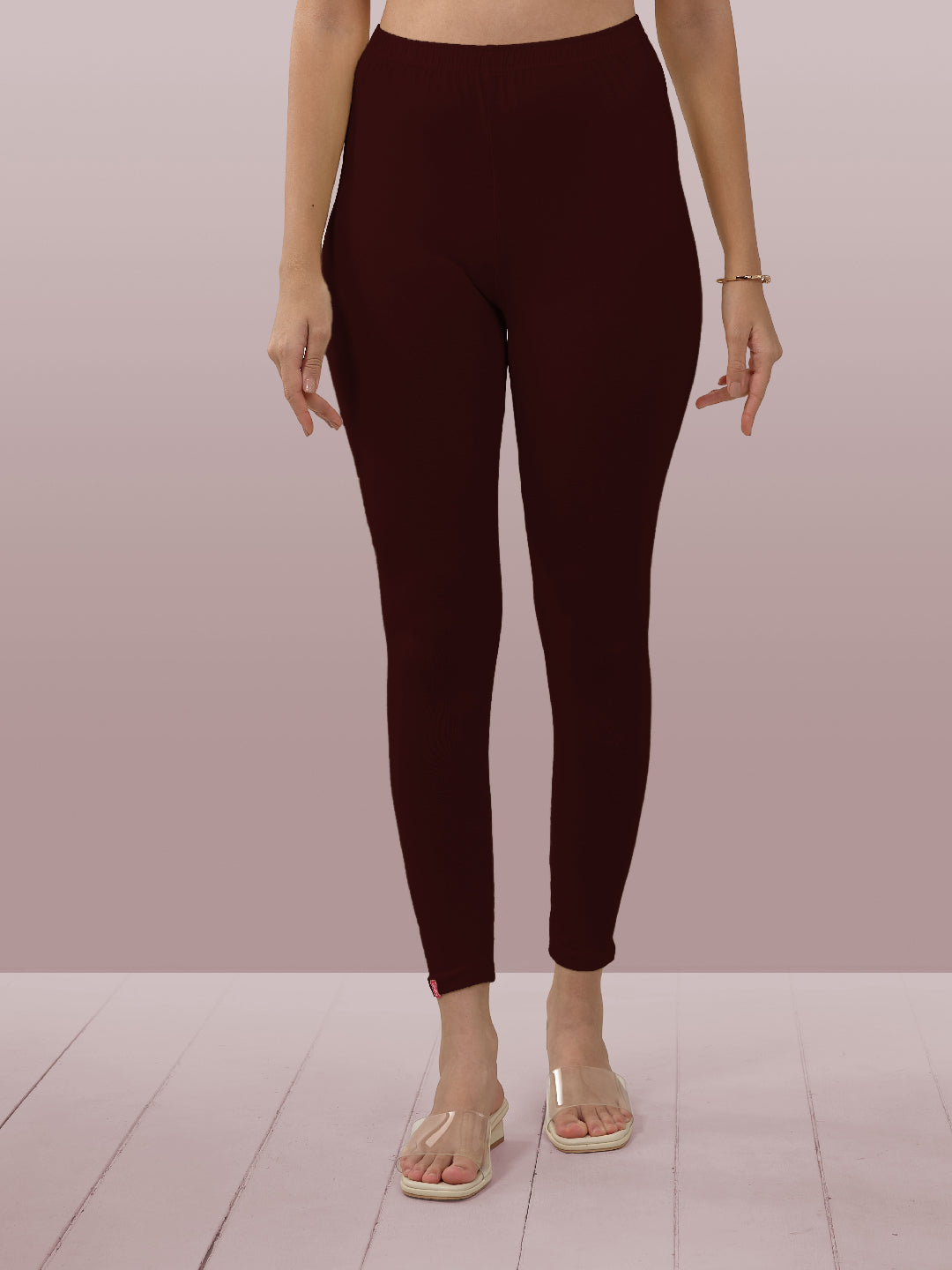 Maroon Ankle Length Leggings