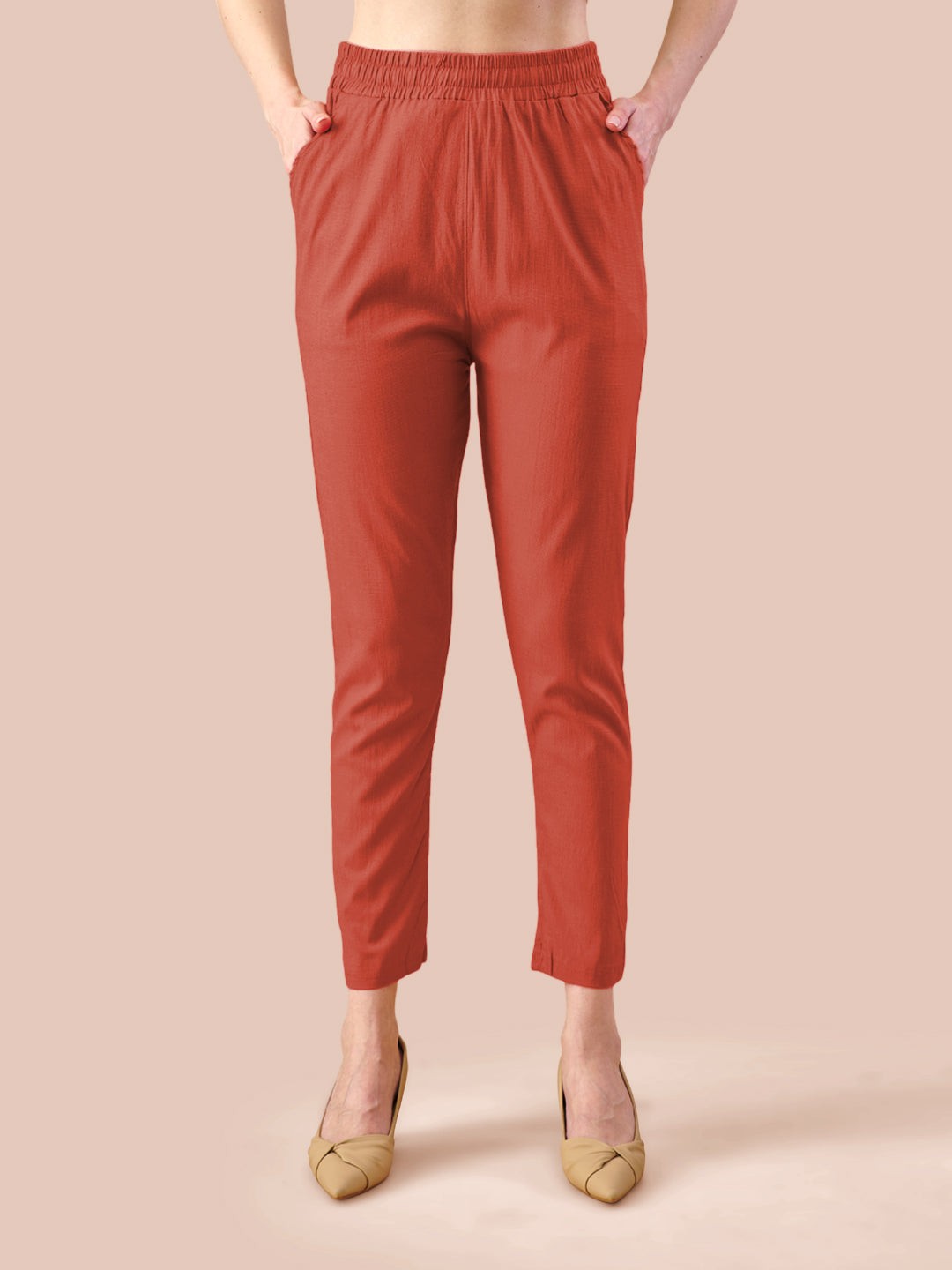 Red Cotton Pant