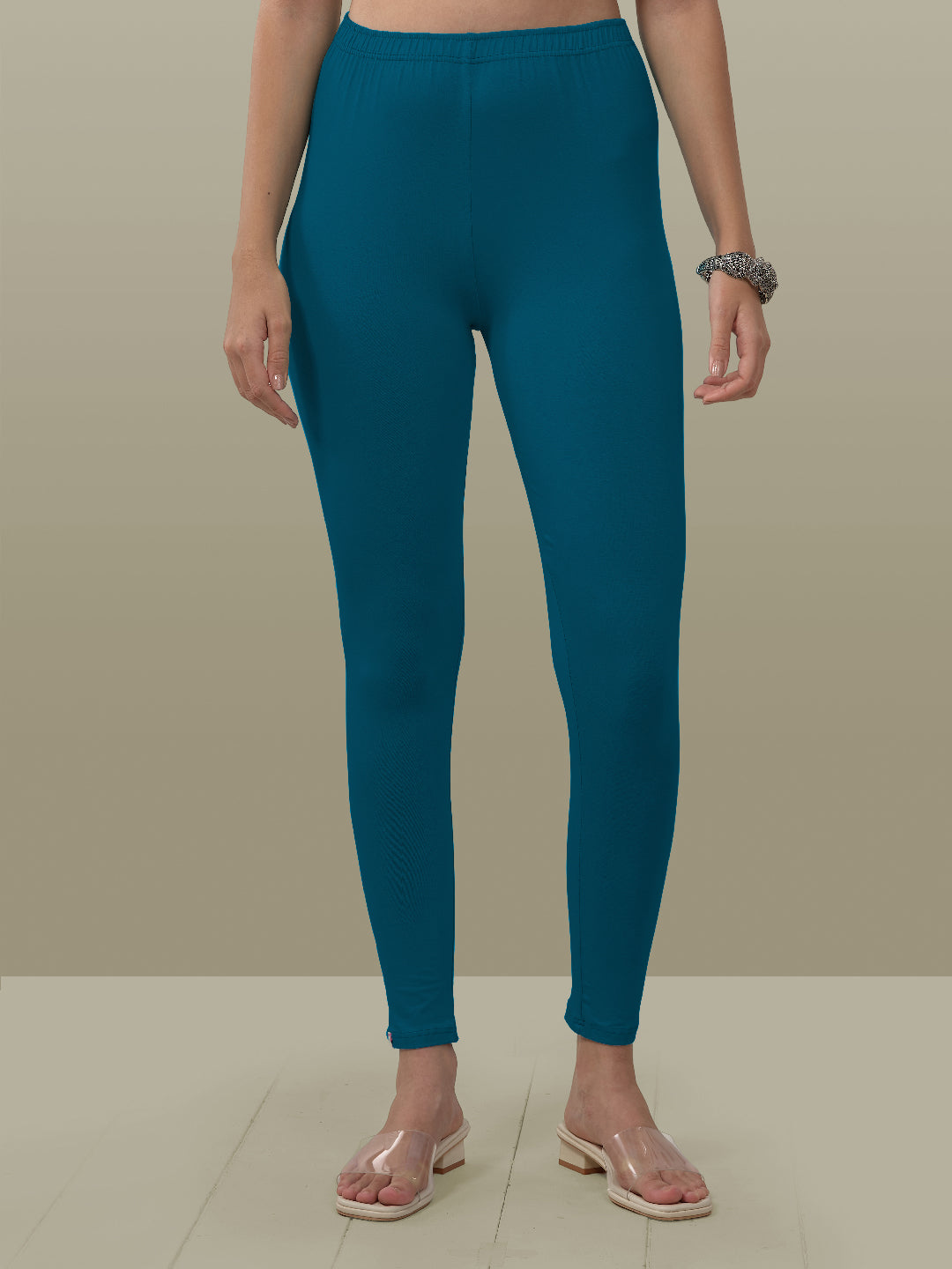 Blue Ankle Length Leggings