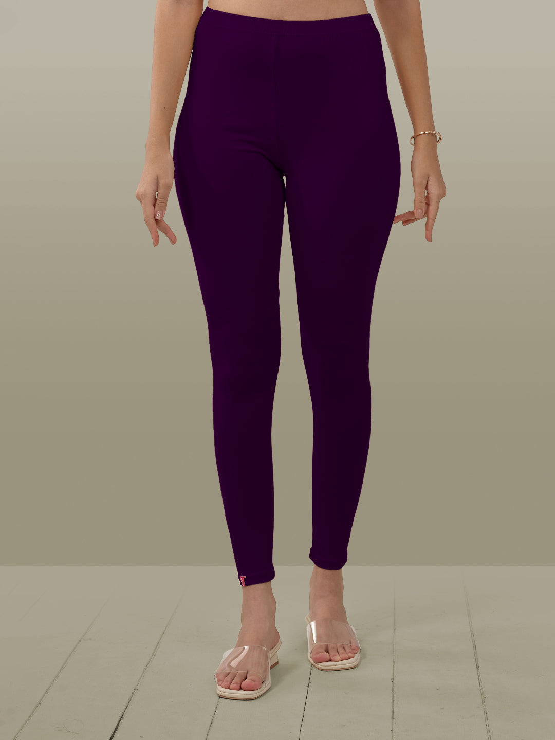 Purple Ankle Length Leggings