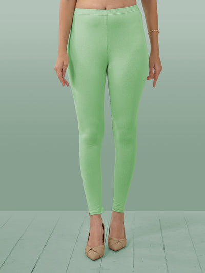 Green Ankle Length Leggings