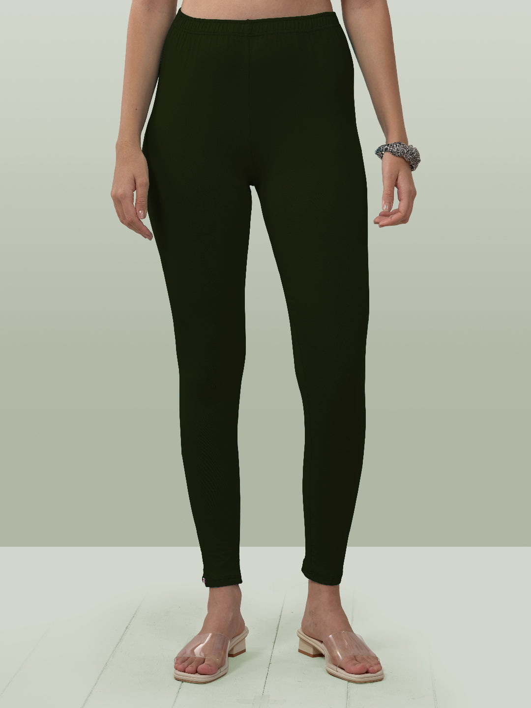 Olive Ankle Length Leggings