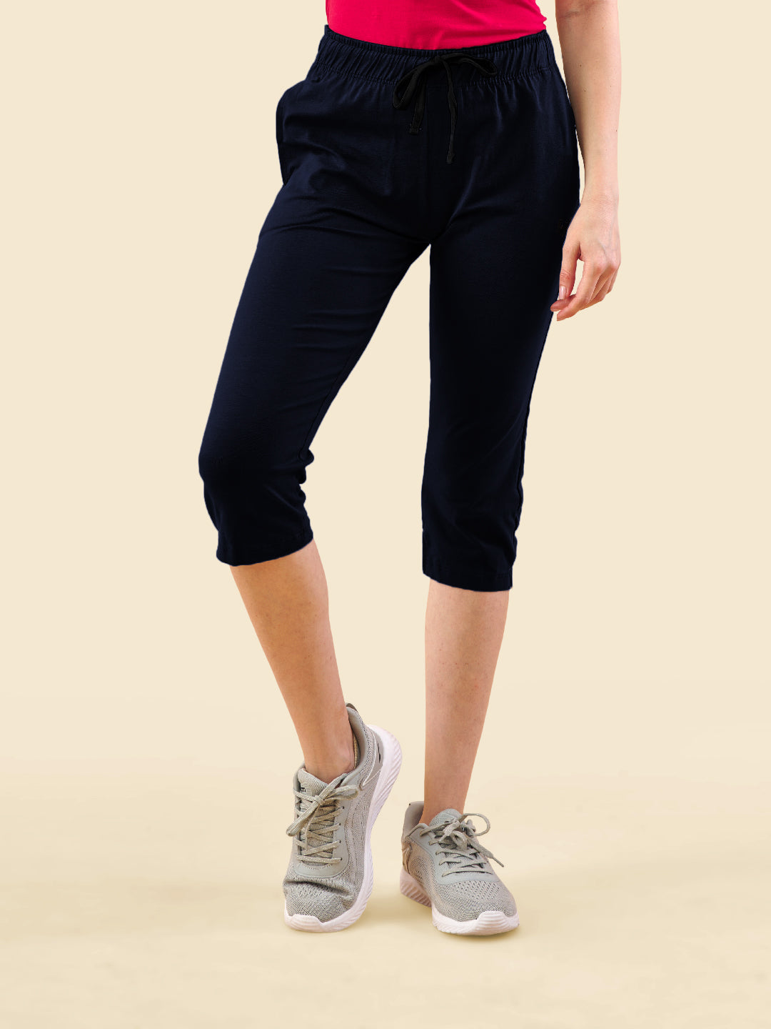 Navy 3/4 Capri Track Pant #302