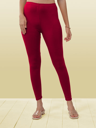 Dark Pink Ankle Length Leggings