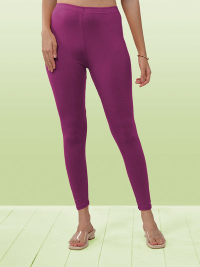 Purple Ankle Length Leggings