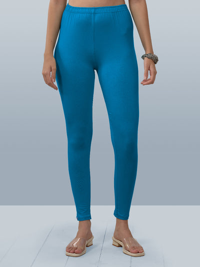 Blue Green Ankle Length Leggings