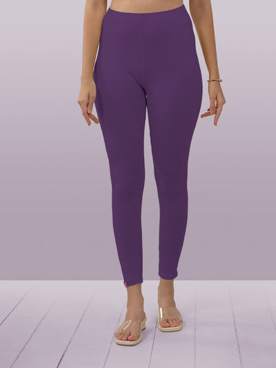 Purple Ankle Length Leggings