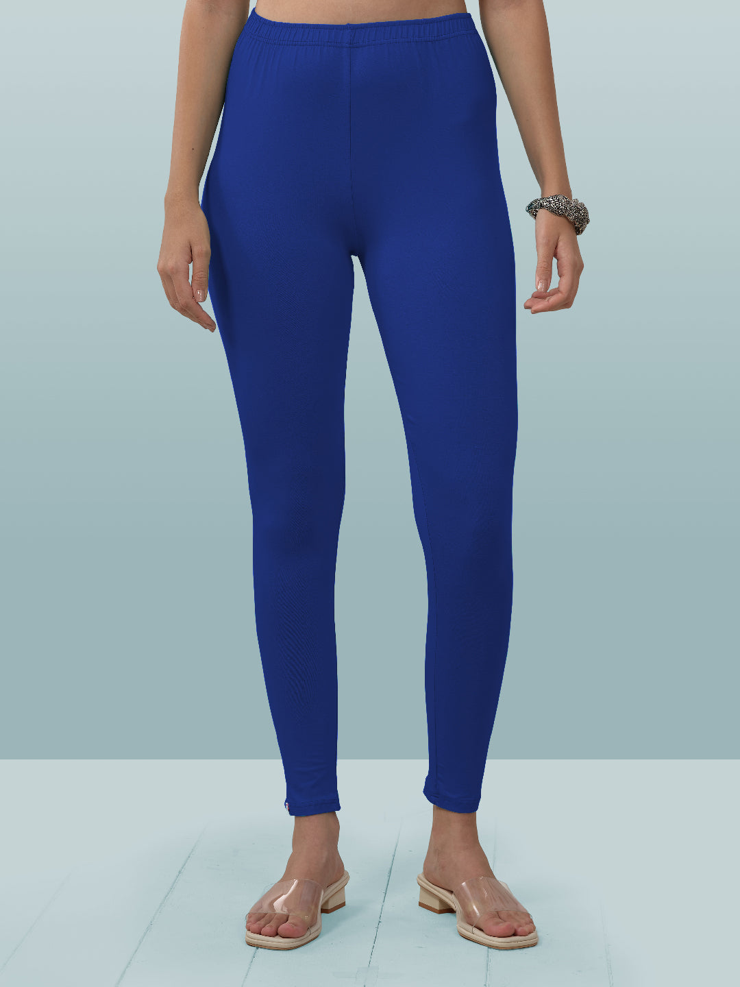 Blue Ankle Length Leggings