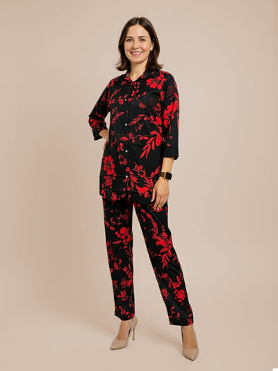 Lyra Women's Printed Premium Rayon B3 Co-ord Set