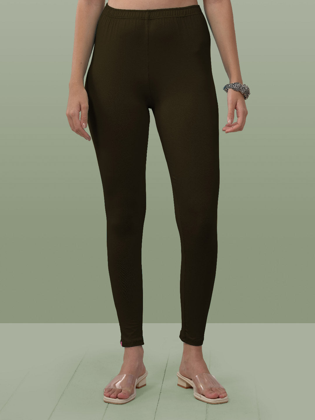 Olive Ankle Length Leggings