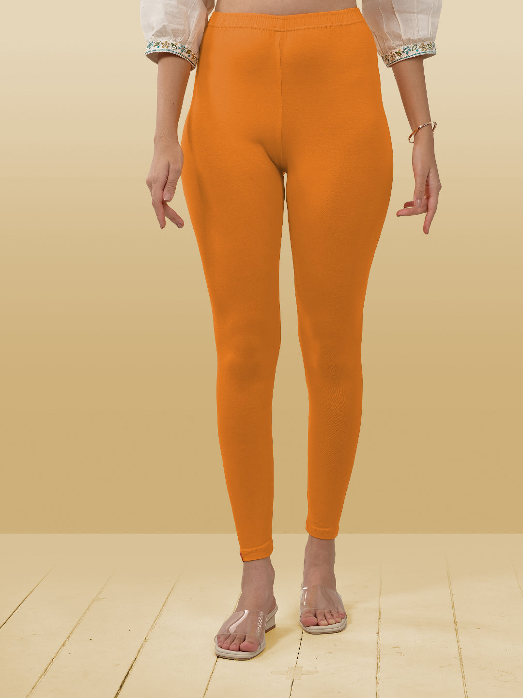 Yellow Ankle Length Leggings