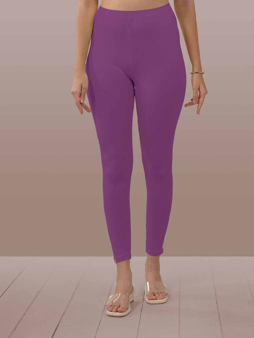 Purple Ankle Length Leggings