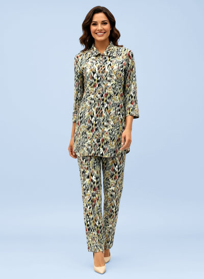 Lyra Women's Printed Premium Rayon B4 Co-ord Set