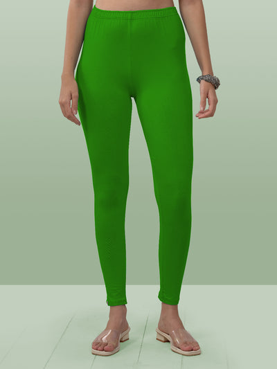 Green Ankle Length Leggings