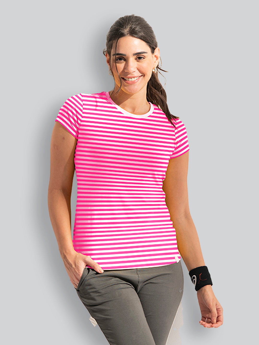 Pink T Shirt Women's | Buy Pink Round Neck T shirt - LYRA