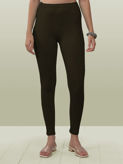 Olive Ankle Length Leggings