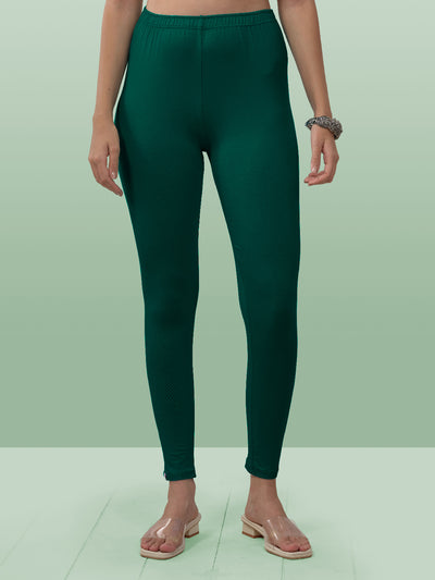 Green Ankle Length Leggings