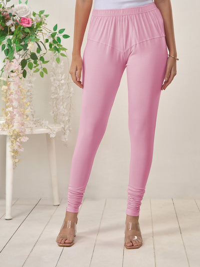 Pink Premium Churidar Leggings