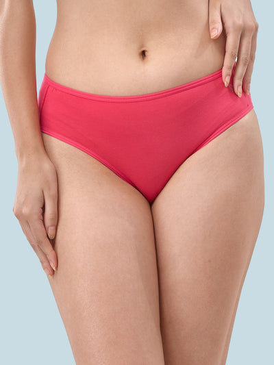 Solid Inner Elastic 4 Way Strech Hipster Assorted Color Panty #222