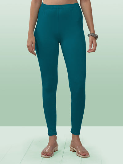 Blue Green Ankle Length Leggings