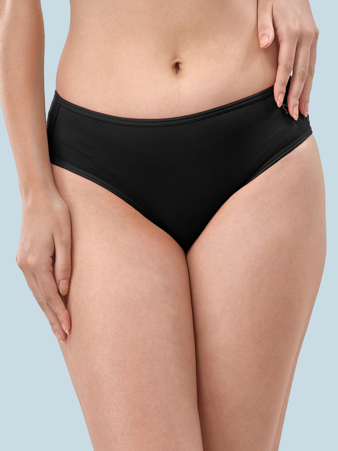 Solid Inner Elastic 4 Way Strech Hipster Assorted Color Panty #222