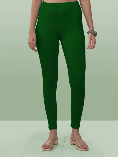 Green Ankle Length Leggings