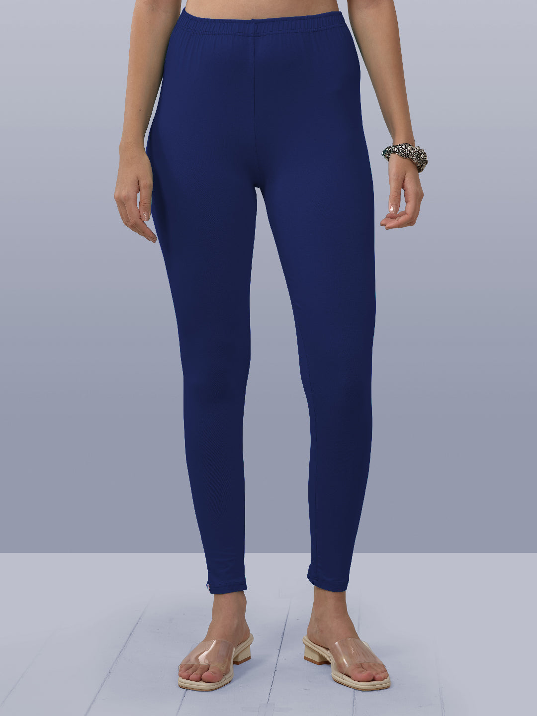 Blue Ankle Length Leggings