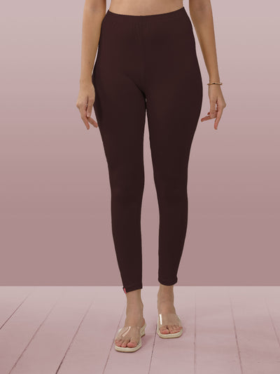 Maroon Ankle Length Leggings